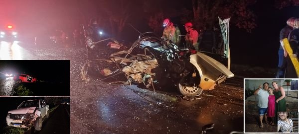 QUATRO PESSOAS DA MESMA FAMÍLIA MORREM EM GRAVE ACIDENTE NA ERS-332 ENTRE TAPERA E ESPUMOSO