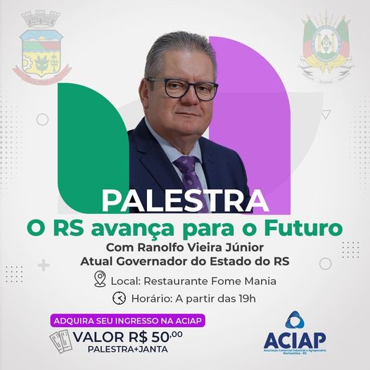 GOVERNADOR DO RIO GRANDE DO SUL ESTARÁ EM HORIZONTINA NESTA NOITE