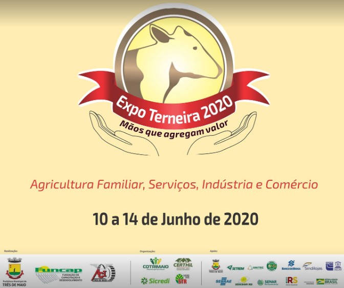 Expo Terneira 2020: Aberto prazo para envio de propostas nos segmentos de alimentação, bebidas e parque de diversões