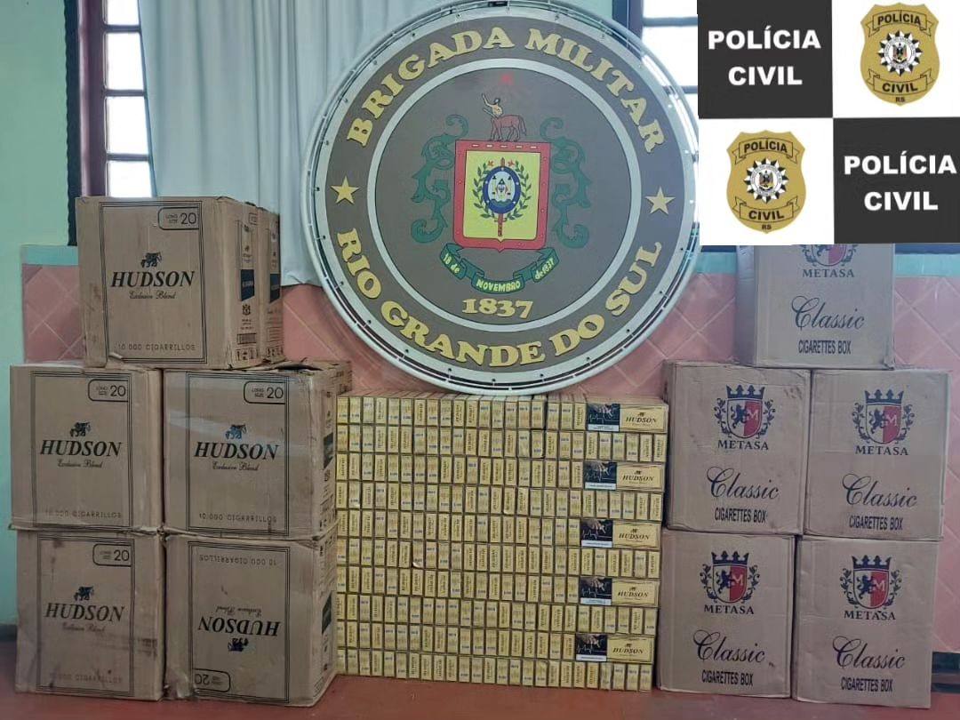 Brigada Militar e Polícia Civil prendem dois homens por contrabando em Esperança do Sul.