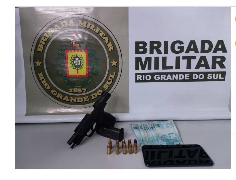 BRIGADA MILITAR FAZ PRISÃO POR PORTE ILEGAL E ARMA DE FOGO EM TUCUNDUVA